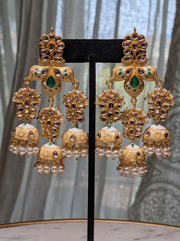 Partywear Kundan earrings